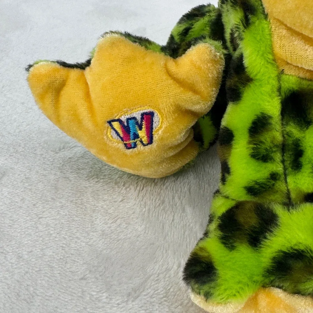 Vintage 2005 Ganz Webkinz Bullfrog Plush Green Spotted Stuffed Animal Frog HM114